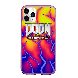 Чехол iPhone 11 Pro матовый Doom eternal srotm shadow, цвет: 3D-фиолетовый