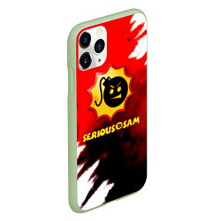 Чехол iPhone 11 Pro матовый Serious Sam blood game, цвет: 3D-салатовый — фото 2
