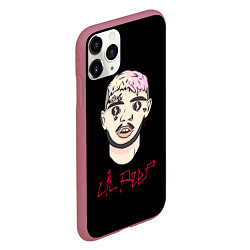 Чехол iPhone 11 Pro матовый Lil Peep rap music, цвет: 3D-малиновый — фото 2