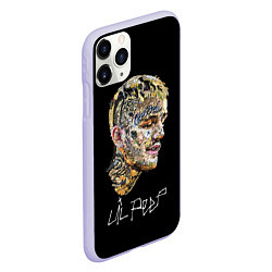 Чехол iPhone 11 Pro матовый Lil Peep mosaic rap, цвет: 3D-светло-сиреневый — фото 2