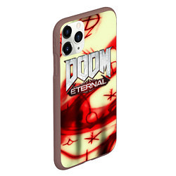 Чехол iPhone 11 Pro матовый Doom Eteranal символы марса, цвет: 3D-коричневый — фото 2