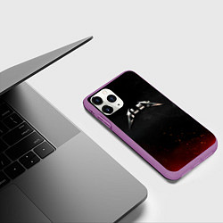 Чехол iPhone 11 Pro матовый Алекс в стиле Металлика, цвет: 3D-фиолетовый — фото 2