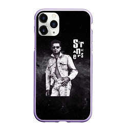 Чехол iPhone 11 Pro матовый Depeche Mode - Dave Gahan strangers pistol, цвет: 3D-светло-сиреневый
