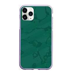 Чехол iPhone 11 Pro матовый Серо-зеленые разводы