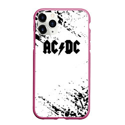 Чехол iPhone 11 Pro матовый ACDC rock collection краски черепа