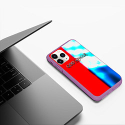 Чехол iPhone 11 Pro матовый Бог войны броня, цвет: 3D-фиолетовый — фото 2