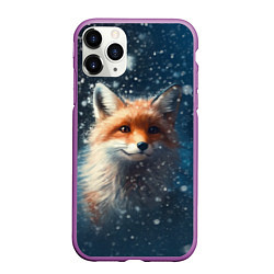 Чехол iPhone 11 Pro матовый Fox in the snow