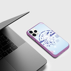Чехол iPhone 11 Pro матовый Newjeans bunny, цвет: 3D-фиолетовый — фото 2