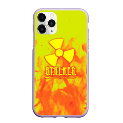 Чехол iPhone 11 Pro матовый Stalker yellow flame