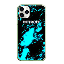 Чехол iPhone 11 Pro матовый Detroit become human кровь андроида, цвет: 3D-салатовый