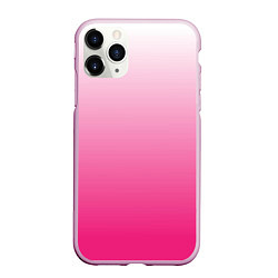 Чехол iPhone 11 Pro матовый Бело-розовый градиент, цвет: 3D-розовый