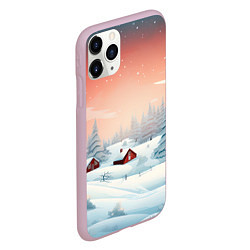Чехол iPhone 11 Pro матовый Погружение в зимнюю атмосферу, цвет: 3D-розовый — фото 2