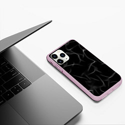 Чехол iPhone 11 Pro матовый Узор дыма, цвет: 3D-розовый — фото 2