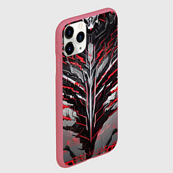 Чехол iPhone 11 Pro матовый Киберпанк доспех красный, цвет: 3D-малиновый — фото 2