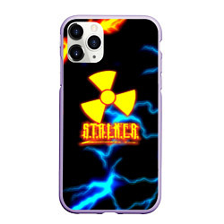 Чехол iPhone 11 Pro матовый Stalker storm, цвет: 3D-светло-сиреневый