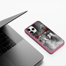 Чехол iPhone 11 Pro матовый Depeche Mode - Memento Mori gothic, цвет: 3D-малиновый — фото 2