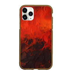 Чехол iPhone 11 Pro матовый Лава и сажа