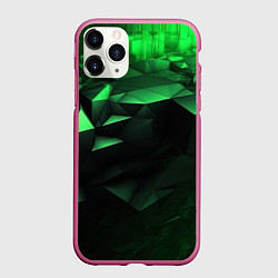 Чехол iPhone 11 Pro матовый Видение зеленого в абстракции, цвет: 3D-малиновый