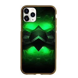 Чехол iPhone 11 Pro матовый Абстрактное царство зелени, цвет: 3D-коричневый