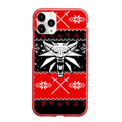 Чехол iPhone 11 Pro матовый The Witcher christmas sweater