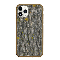 Чехол iPhone 11 Pro матовый Узор коры дерева, цвет: 3D-коричневый
