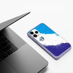 Чехол iPhone 11 Pro матовый Вольво - триколор, цвет: 3D-светло-сиреневый — фото 2