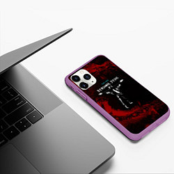 Чехол iPhone 11 Pro матовый Depeche Mode - personal jesus dave, цвет: 3D-фиолетовый — фото 2