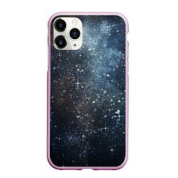 Чехол iPhone 11 Pro матовый Темное космическое звездное небо