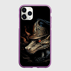 Чехол iPhone 11 Pro матовый Дракон вечной зимы, цвет: 3D-фиолетовый