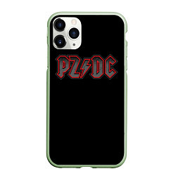 Чехол iPhone 11 Pro матовый PZDC - ACDC, цвет: 3D-салатовый