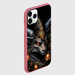 Чехол iPhone 11 Pro матовый Страж новогодней ночи, цвет: 3D-малиновый — фото 2