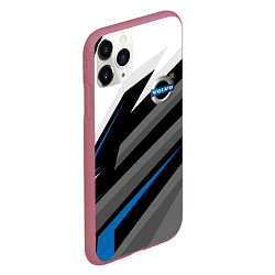 Чехол iPhone 11 Pro матовый Volvo - blue sport, цвет: 3D-малиновый — фото 2