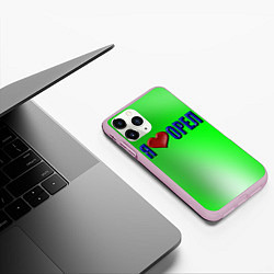 Чехол iPhone 11 Pro матовый Орел любимый город, цвет: 3D-розовый — фото 2
