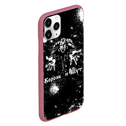 Чехол iPhone 11 Pro матовый Король и шут - черно-белый, цвет: 3D-малиновый — фото 2