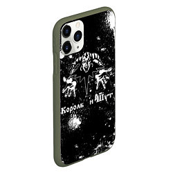 Чехол iPhone 11 Pro матовый Король и шут - черно-белый, цвет: 3D-темно-зеленый — фото 2