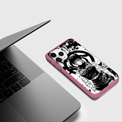 Чехол iPhone 11 Pro матовый Маки из клана Зенин - manga, цвет: 3D-малиновый — фото 2