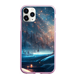 Чехол iPhone 11 Pro матовый Сказочный лес, цвет: 3D-розовый