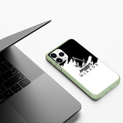 Чехол iPhone 11 Pro матовый Assassins creed mirage чернобелый, цвет: 3D-салатовый — фото 2