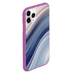 Чехол iPhone 11 Pro матовый Blue liquid, цвет: 3D-фиолетовый — фото 2