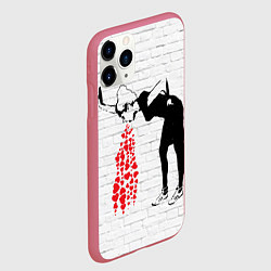 Чехол iPhone 11 Pro матовый Девушку тошнит от любви, цвет: 3D-малиновый — фото 2