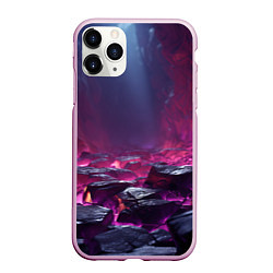 Чехол iPhone 11 Pro матовый Абстрактные фрагменты, цвет: 3D-розовый