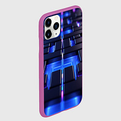 Чехол iPhone 11 Pro матовый Плиты абстракции, цвет: 3D-фиолетовый — фото 2