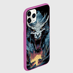 Чехол iPhone 11 Pro матовый Крылатый властитель символ года, цвет: 3D-фиолетовый — фото 2