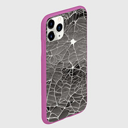 Чехол iPhone 11 Pro матовый Паутина паука, цвет: 3D-фиолетовый — фото 2