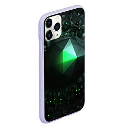 Чехол iPhone 11 Pro матовый Геометрия растительности, цвет: 3D-светло-сиреневый — фото 2