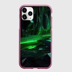 Чехол iPhone 11 Pro матовый Глубина зеленого абстракта, цвет: 3D-малиновый