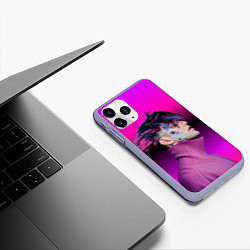 Чехол iPhone 11 Pro матовый Lil Peep фиолетовый лук, цвет: 3D-светло-сиреневый — фото 2