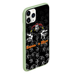 Чехол iPhone 11 Pro матовый Король и шут - паттерн, цвет: 3D-салатовый — фото 2