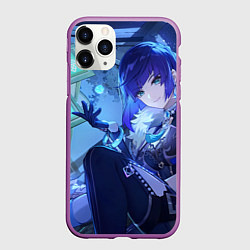 Чехол iPhone 11 Pro матовый Genshin Impact Е Лань, цвет: 3D-фиолетовый