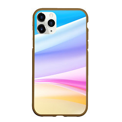 Чехол iPhone 11 Pro матовый Нежная абстракция, цвет: 3D-коричневый